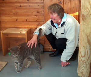 Phill with Olly the cat